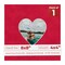 Cherry Red Suede Mat Board for 8x8 Frames - Heart Opening for 4x4 Photos